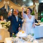 Πρόποση της νύφης στη δεξίωση στα Πλατάνια