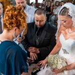 Η αλλαγή των δαχτυλιδιών στον γάμο του Τάσου και της Αλεξάνδρας